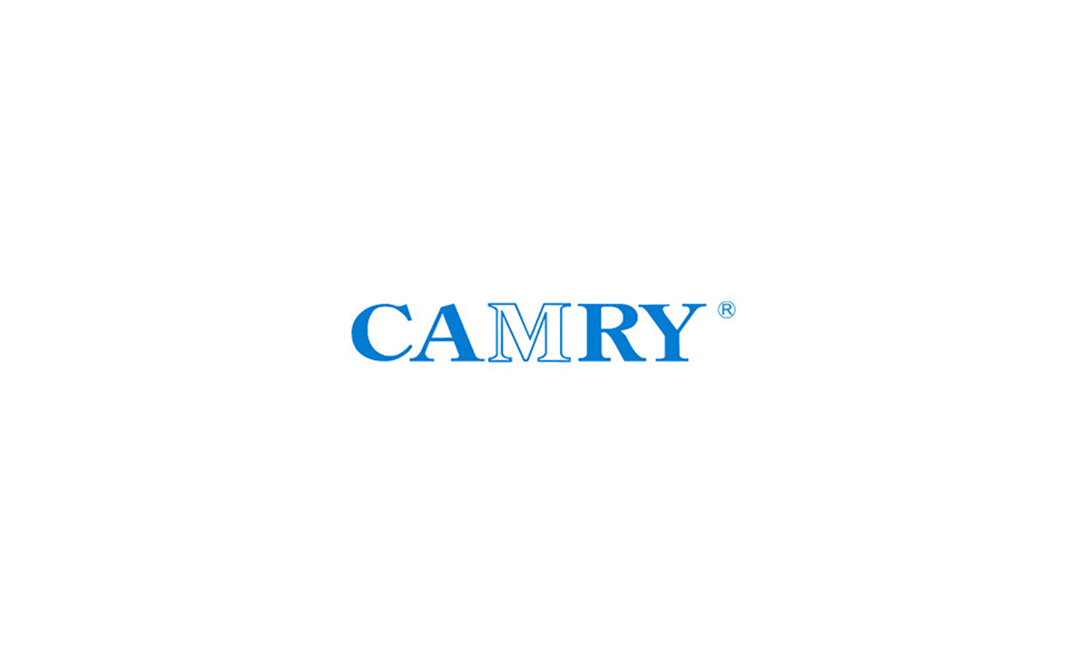 Logotipo de Camry: el nombre en letras azules con el símbolo de marca registrada