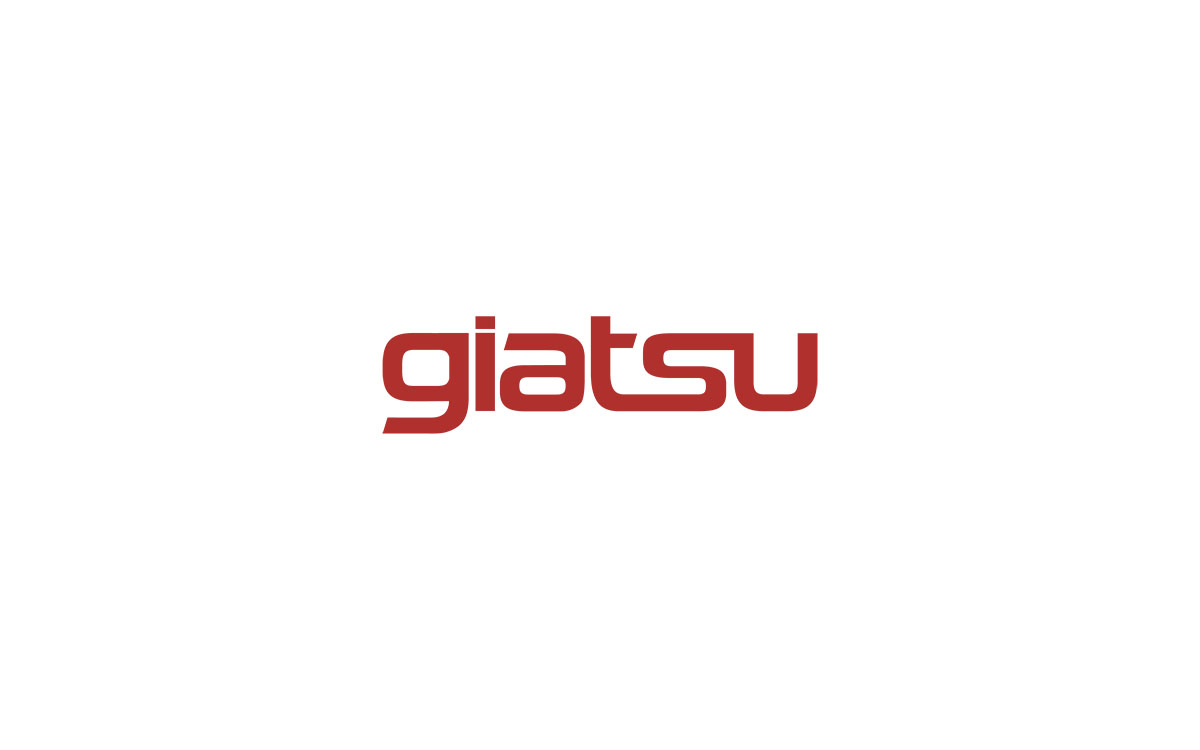Logotipo de Giatsu en color rojo sobre fondo blanco